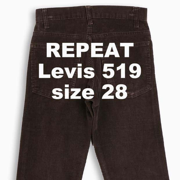 빈티지 리바이스 519 80s USA 28 인치 OR5192902