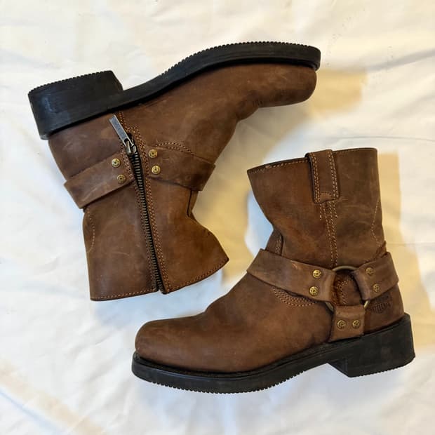 Harley Davidson Biker Buckle  Boots