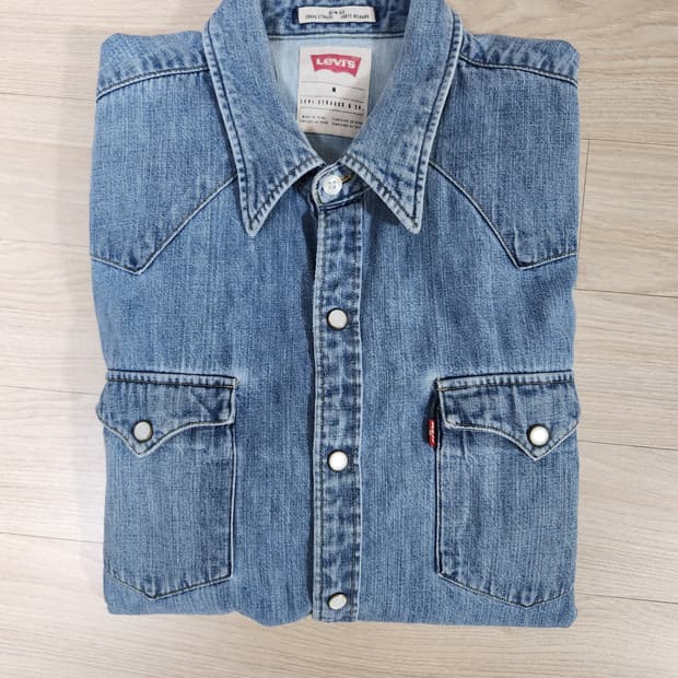 리바이스 워싱데님셔츠 (M