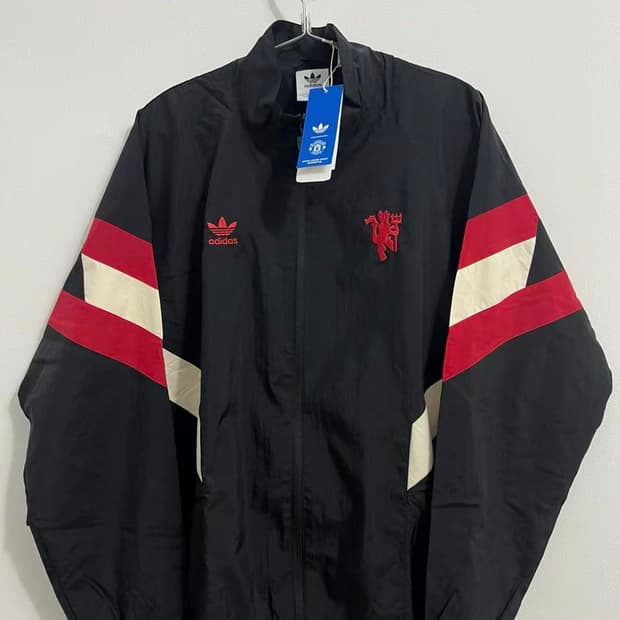 아디다스 맨체스터 유나이티드 오리지널스 트랙탑 블랙 레드 xl
