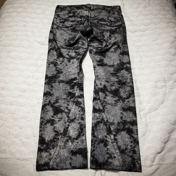 '00s TORNADO MART Coated Flare Pants