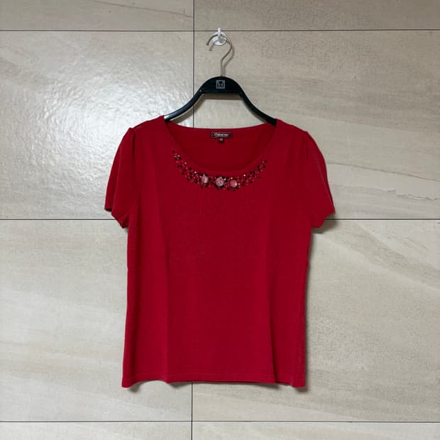 (균일가) red beads knit