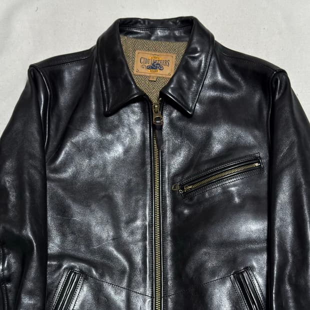 L CIDU LEATHERS 말가죽 바이커 자켓