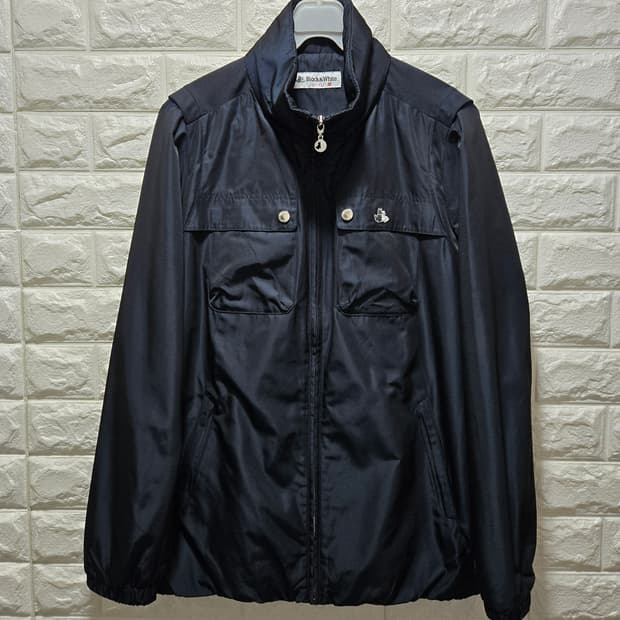 블랙앤화이트 바람막이 자켓 95