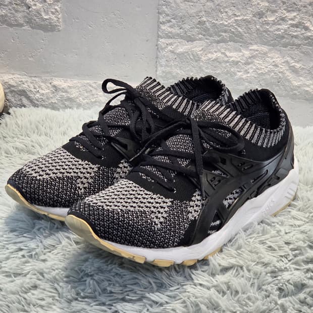 2w-23:아식스 젤 카야노 니트 H7S3N 블랙 255cm