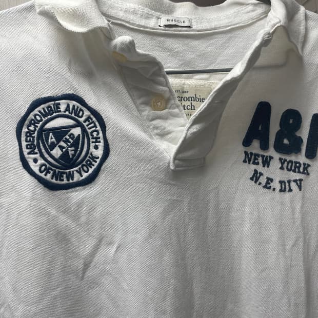 아베크롬비 자수 카라 반팔 M