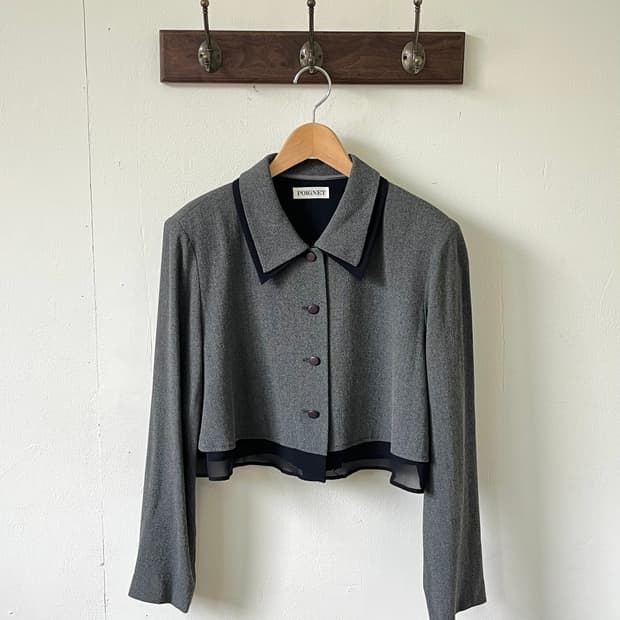 POIGNET 레이어드 크롭 자켓