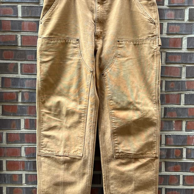 00's [40] 칼하트 B136 더블니 브라운 덕 카펜터 덩가리핏 팬츠