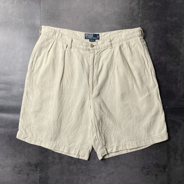 RALPH LAUREN 90s 랄프로렌 린넨 치노 하프팬츠 A01211