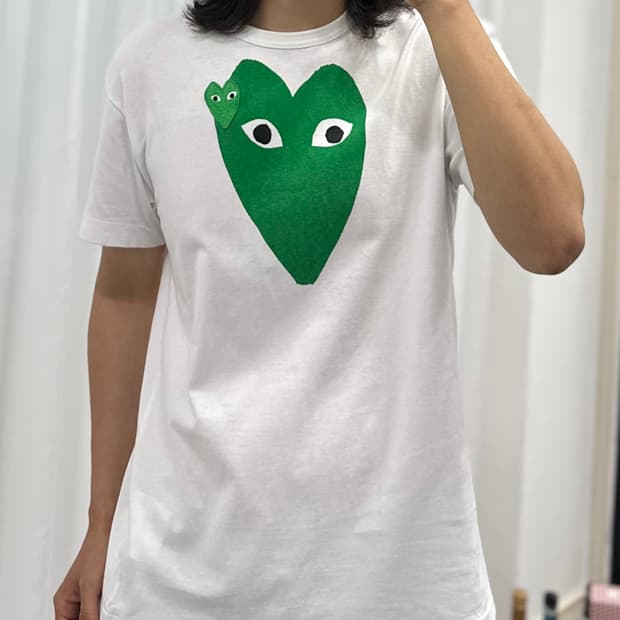 [XL]꼼데가르송 플레이 반팔 티셔츠