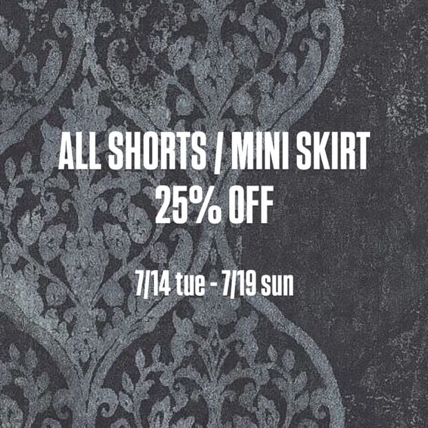 ALL SHORTS 25% OFF