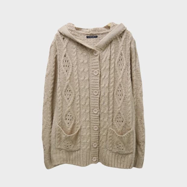 잉그니 니트 후드 가디건 61899