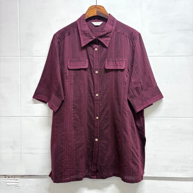LINEAR 실크 코튼 스트라이프 셔츠 남방 JPN