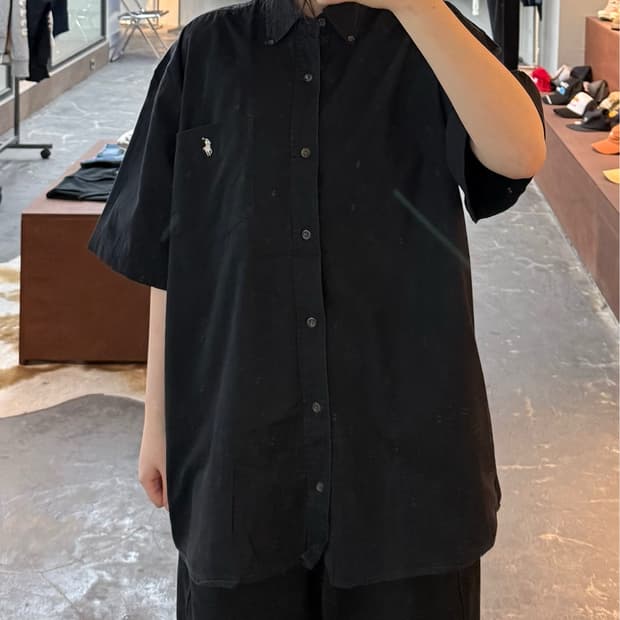 폴로 랄프로렌 블랙 반팔 셔츠 H3032