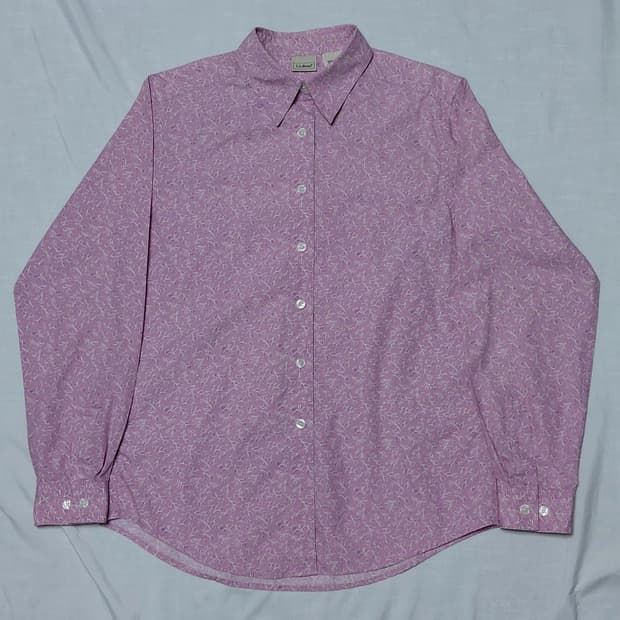 [XS] 엘엘빈(L.L.Bean) 빈티지 플로럴 코튼 셔츠 - 핑크