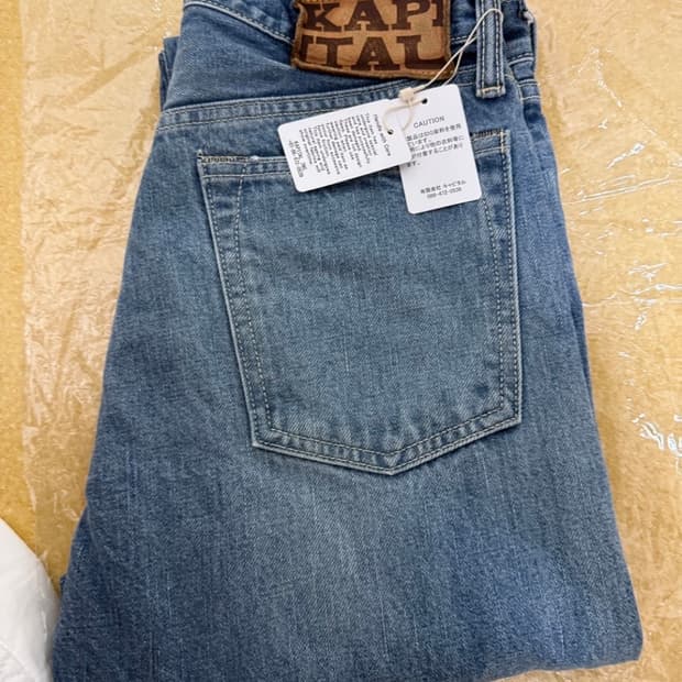 캐피탈 13.5oz 짐바브에 데님 5P 몽키 사시코 가공 팬츠 