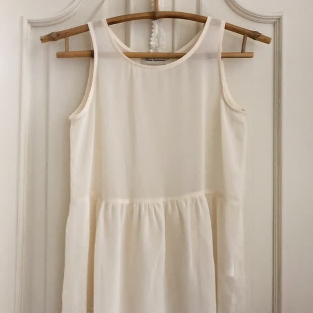 mesh frill sleeveless top