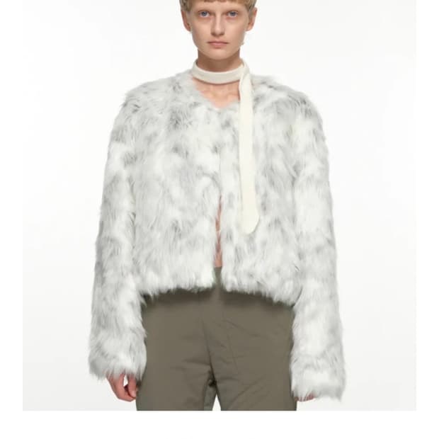 나체 nache fur jacket cream