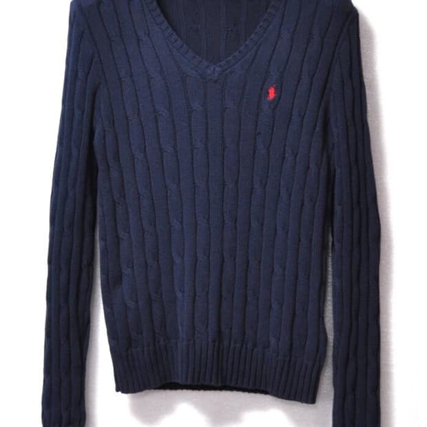 폴로/여성꽈베기브이넥니트티(사이즈66반)