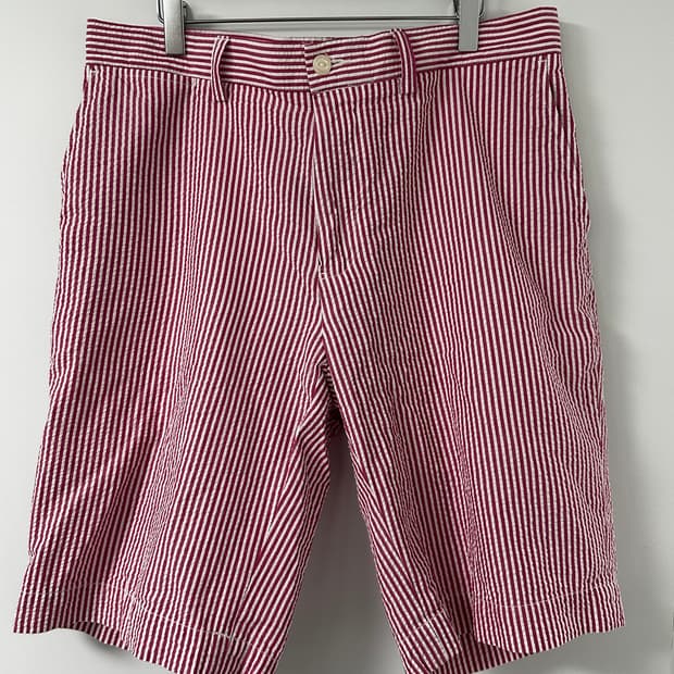 폴로 랄프로렌 남성 스트라이프 핑크 하프 팬츠