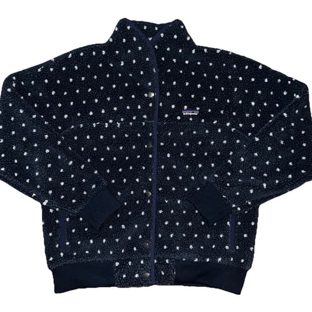 파타고니아 스냅 프론트 레트로-X 플리스 자켓 블루 폴카닷