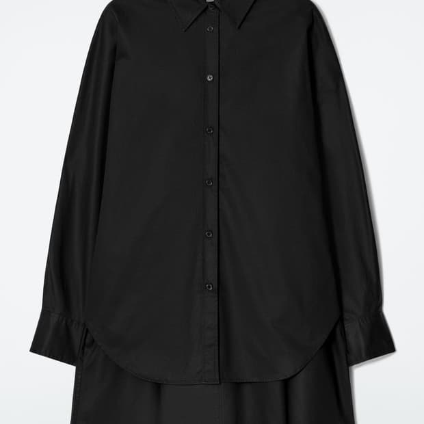 코스 레이어드 트라페즈 셔츠 드레스 