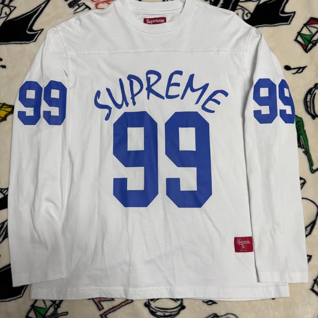 [S] 24SS 슈프림 99 롱슬리브 풋볼 탑 스톤
