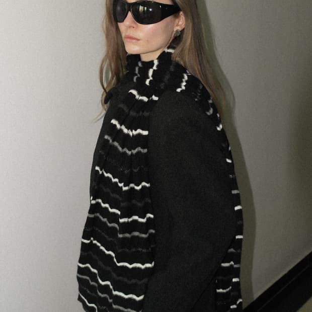 캐시미어 스트라이프 머플러