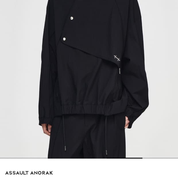 [새상품] 송지오 옴므 엘리엇 에밀 어설트 아노락 블랙 48