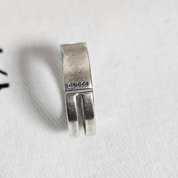 구찌 스몰로고 실버925 반지 16호