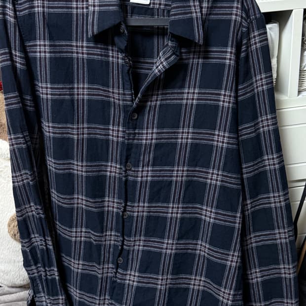 드리스반노튼 체크 셔츠 48사이즈
