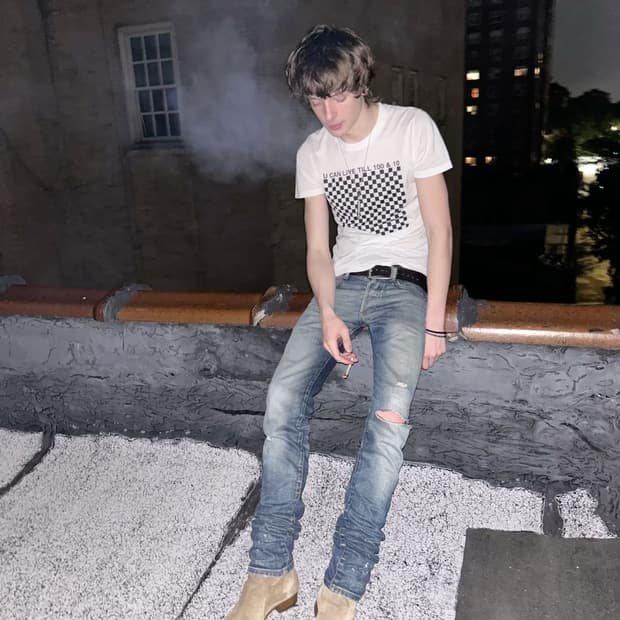 Saint Laurent Washed Distressed Jeans