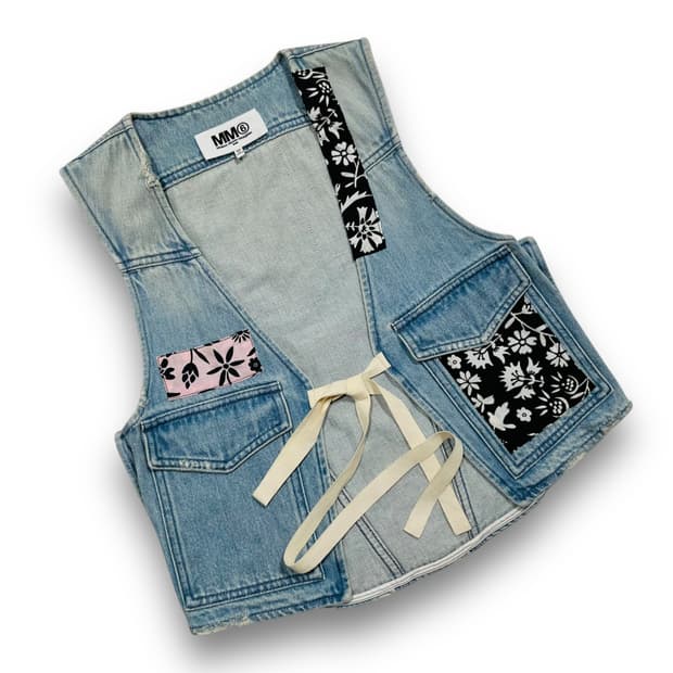 MM6 Maison Margiela Ethnic denim vest