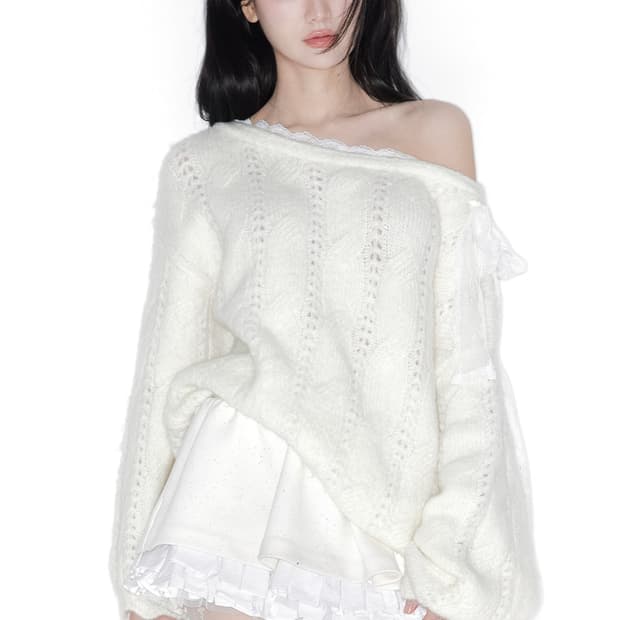 더티스 소프트 베일 니트 아이보리