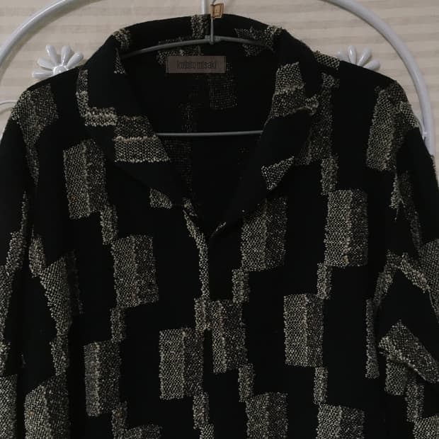 빈티지 블랙 블럭 니트 y2k 스트릿 갸루 펑키 일본빈티지637