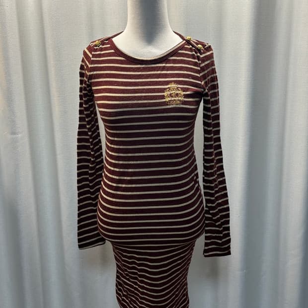 레드 금사 원피스