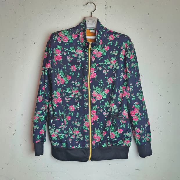 JPN 플라워 패턴 집업 자켓 L