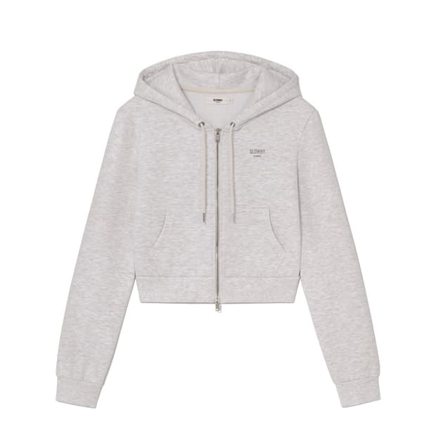 GLOWNY G CROP ZIP UP 글로니 지 크롭 후드 집업