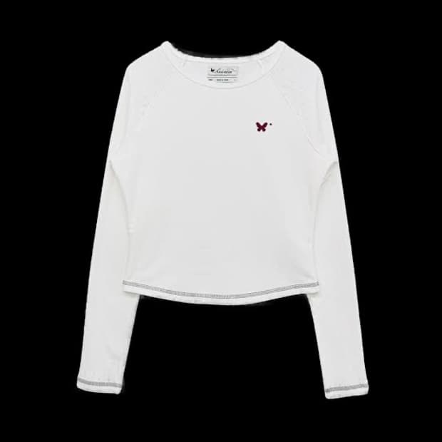 나비버스 레글런 티셔츠 화이트