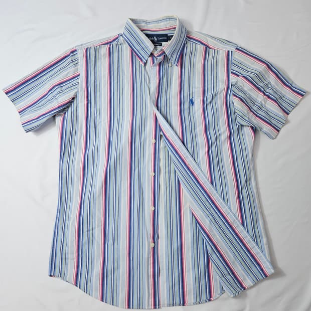 폴로 랄프로렌 블루포니 반팔셔츠 스트라이프 빈티지 M