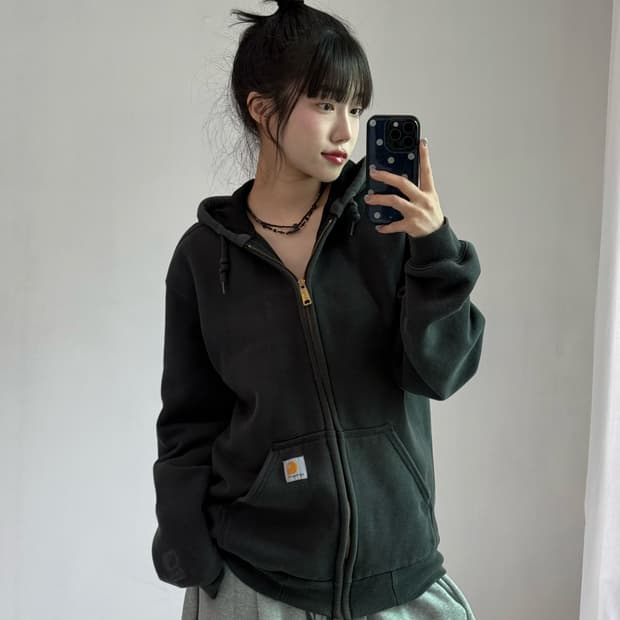 칼하트 블랙 후드집업