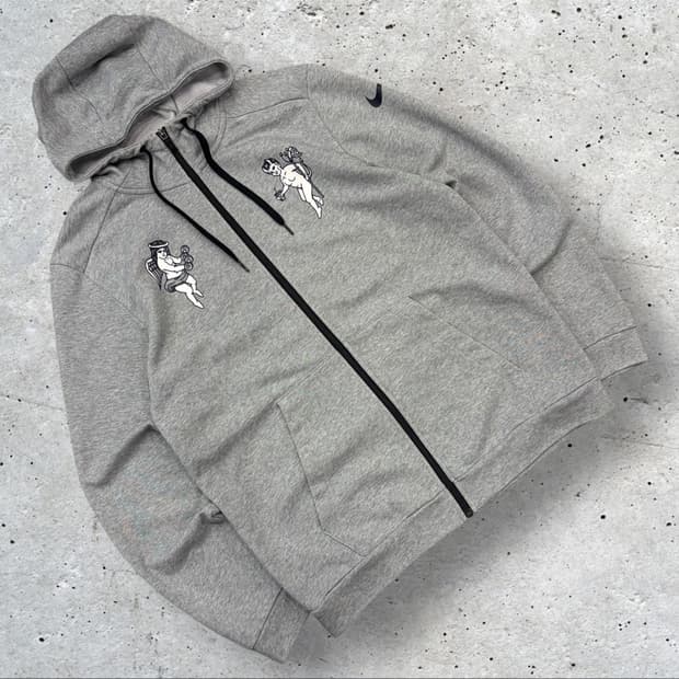 [L] 나이키 데빌 데몬 그레이 후드집업 프린팅 B353