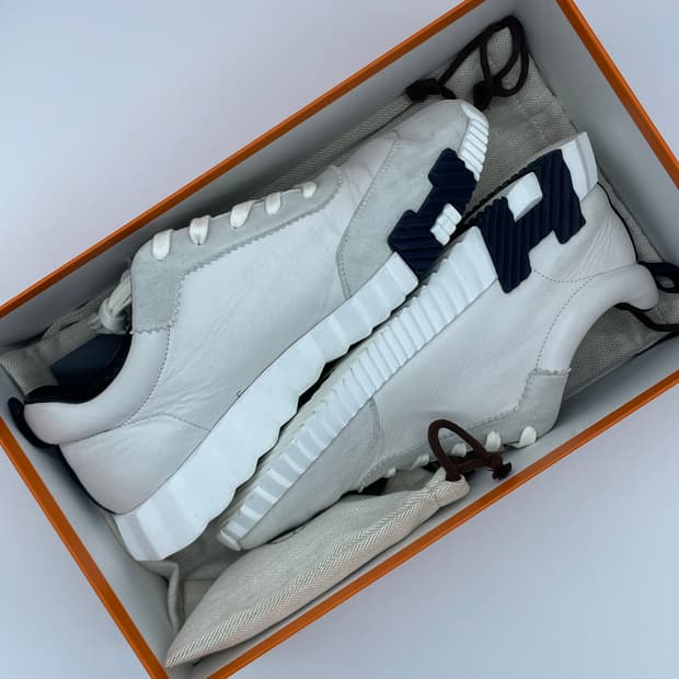 [ 42.5 ] 정품 에르메스 바운싱 블랑 스니커즈 풀구성