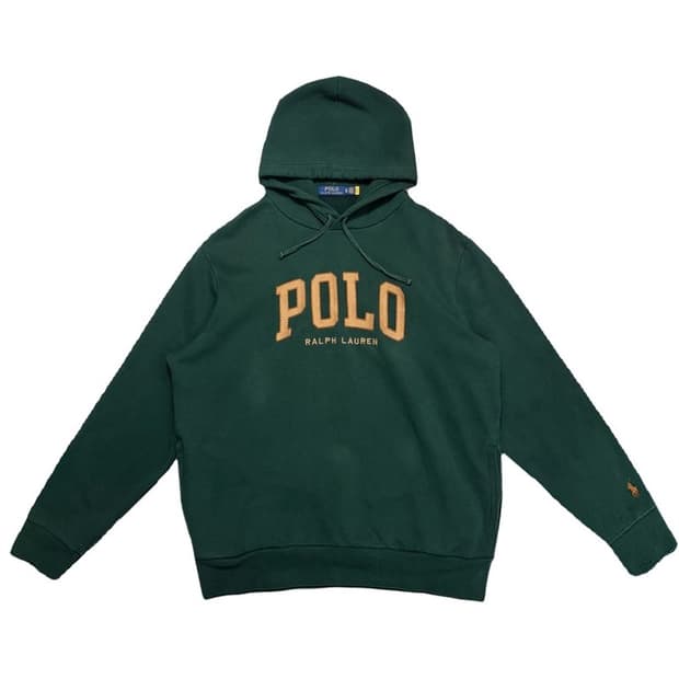 POLO RALPH LAUREN RL 플리스 로고 후드티 딥그린 XL
