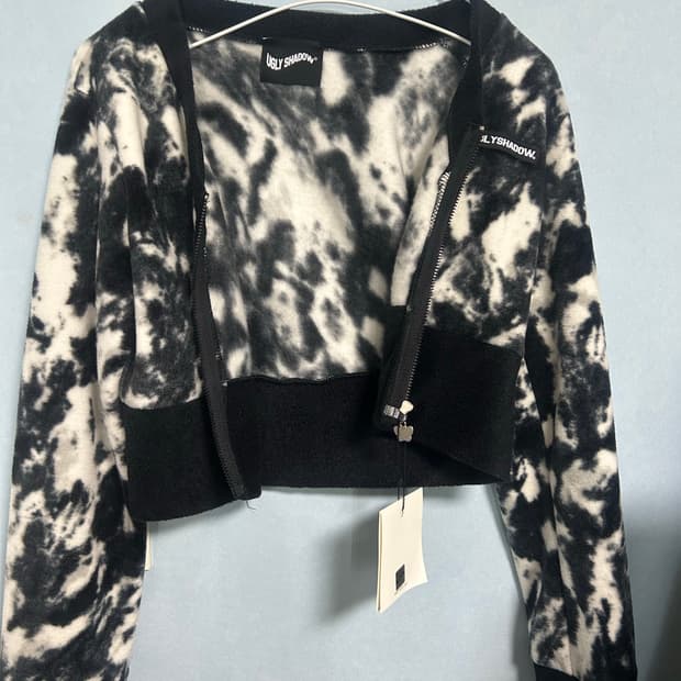 HOOD SET CROP CARDIGAN(BLACK)