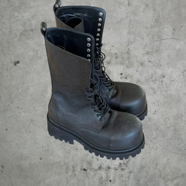 (43)발렌시아가 스톰퍼 하이 런웨이 부츠