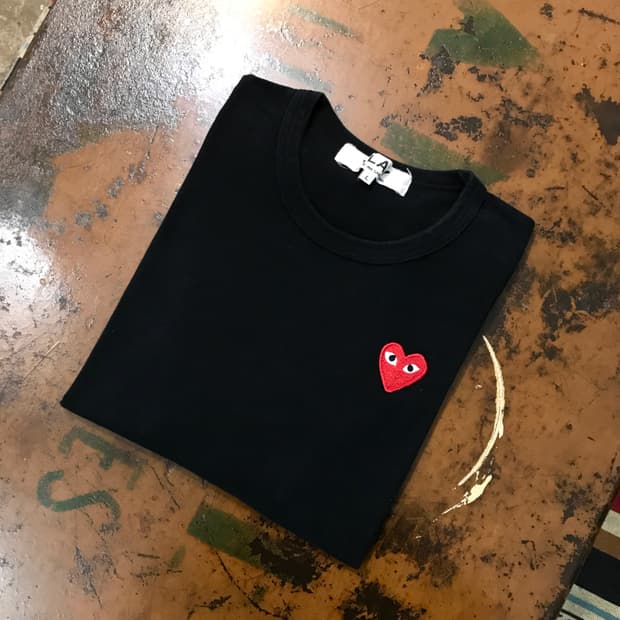 꼼데가르송 블랙 롱 슬리브 긴팔 티셔츠 여성 55 사이즈