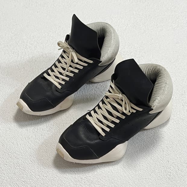 릭오웬스 아디다스 러너 레더 블랙