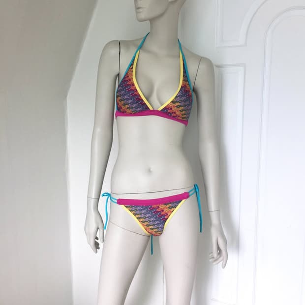 D&G 2000s Muiti Color monogram Bikini