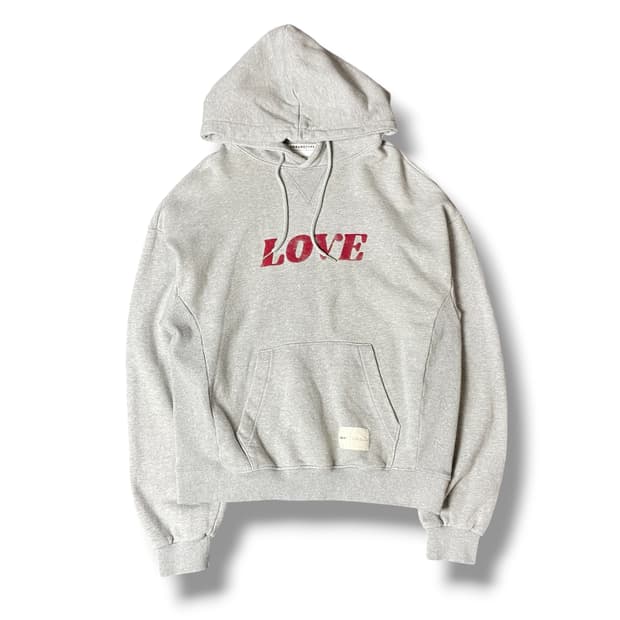 어반디타입 LOVE 빅로고 그레이 후드 S